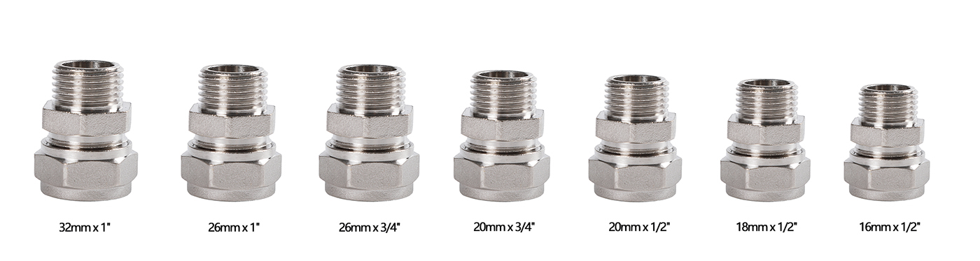 Male Straight Brass compression nga angay alang sa Al-pex Pipe