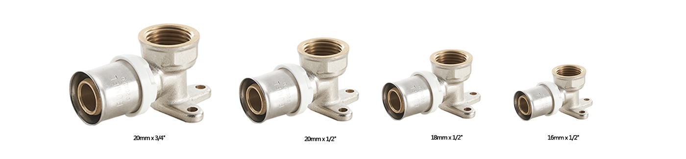 Equal elbow stainless steel sleeve brass press fittings
