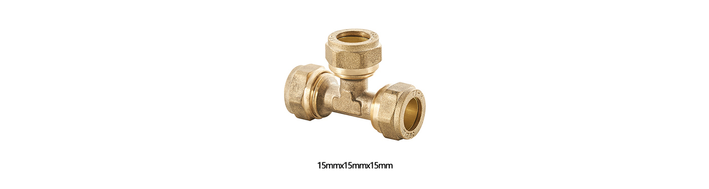 Equal-tee-brass-compression-fitting-for-copper-pipe2222